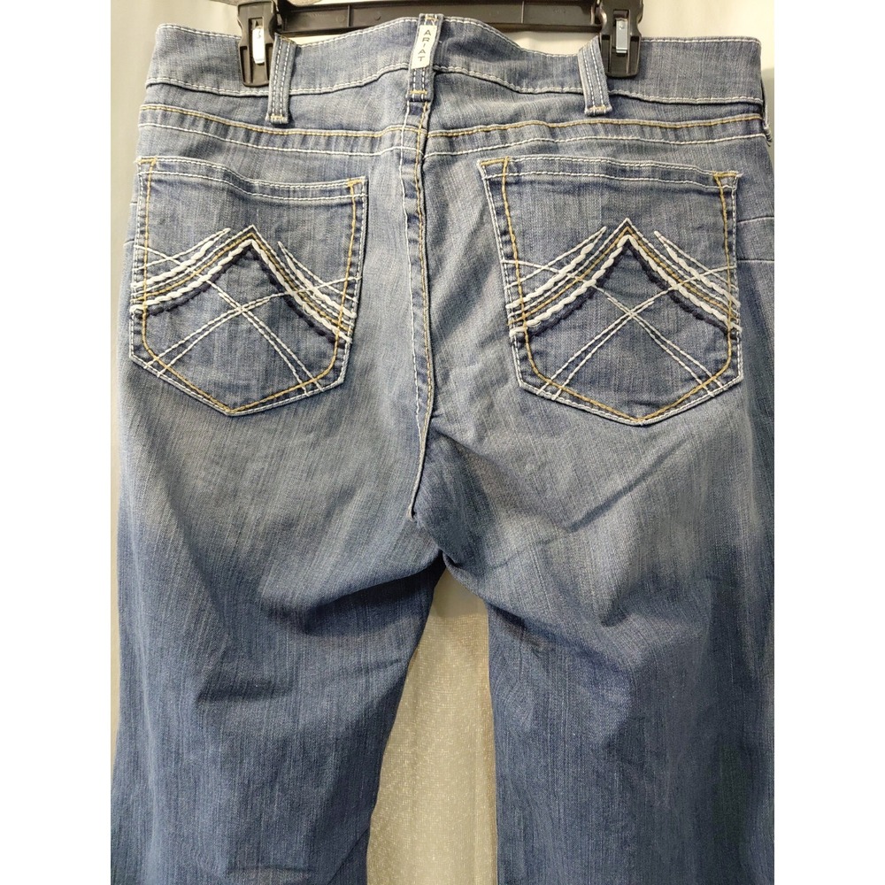 Ariat REAL Denim Blue Jeans Womens Correct Sz 36×34 Mid Rise